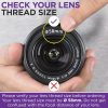 58MM 0.43x Altura Photo Professional HD Wide Angle Lens (w/Macro Portion) for Canon EOS 70D 77D 80D 90D Rebel T8i T7 T7i T6i T6s T6 SL2 SL3 DSLR Cameras - Image 3