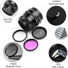 58mm Filter Kit Universal UV CPL FLD Filter Set UV Protection Filter Circular Polarizing Filter Fluorescent Filter with Lens Cap Replacement for Canon Nikon Sony Pentax Olympus Fuji Camera - Image 4