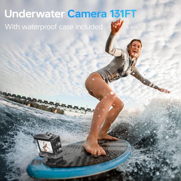 Speed 20 Action Camera 4K 60FPS Underwater Camera, Waterproof Camera Underwater 131FT, with Stabilization Wireless Remote, 5X Zoom, 170° Wide Angle - Image 4